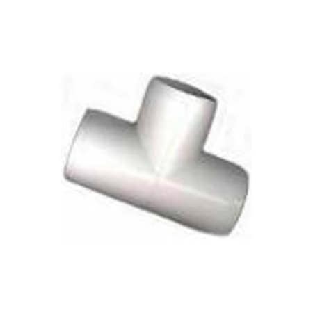 Circo Innovations Schedule 40 Pvc Tee Fitting, 1/2Dia., White, PK25 121-U